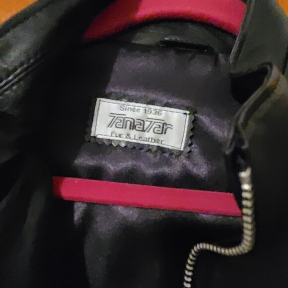 Men's Tanatar Black Lambskin Leather Jacket Size Small - Picture 3 of 4